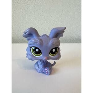 Littlest Pet Shop (Retired) Lavender Yorkie #1611  Dog Toy